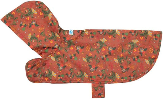RC Pets Packable Rain Poncho | Lightweight Waterproof Dog Raincoat | Portable & Adjustable Fit | Size XL, Clay Floral
