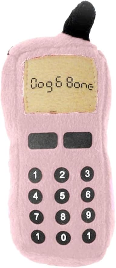 GANPUB Pink Pet Dog Puppy Funny Cellphone Shape Plush Doll Playing Training Chew Squeaky Toy - Toughs Plush Fluffy Toy for Awesome Pet for Puppy Small Medium Dog Pets,Automatic Ball Launchers