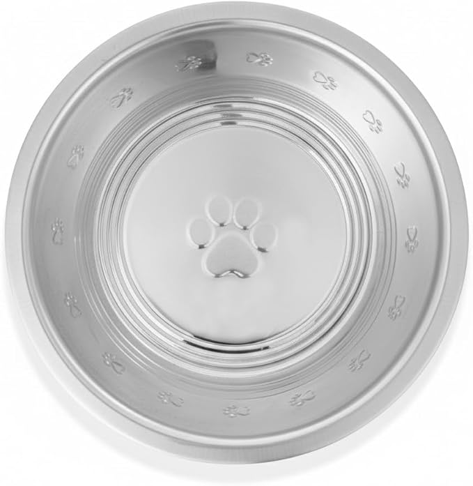 2-Pack Stainless Steel Dog and Cat Bowls 2.5 Cups (0.6L), Durable Metal Pet Food & Water Dish for Small Pets – Rust-Resistant