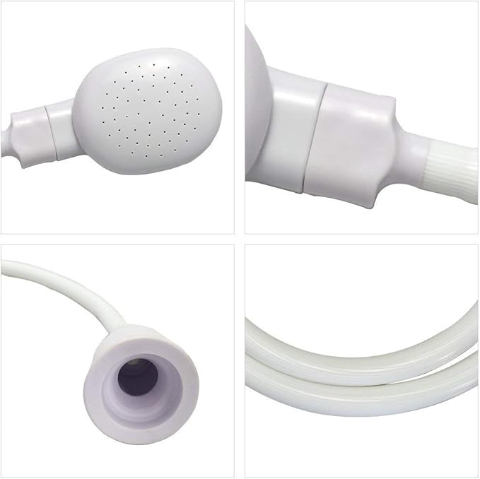 Portable Shampoo Sink Spray Hose, Faucet Attachment with Nozzle for Hair Washing, Baby & Pet Bathing, Vegetable Rinsing, White (White, 5M/16.4FT)