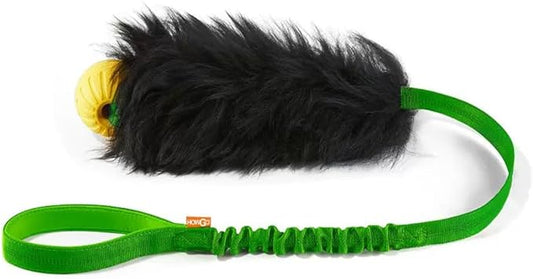 HOWGO Dog Rope Toy,Dog Bungee Chaser Toy 100% Sheepskin,Sheep Smell Tug Toy for All Breeds(Green, Long with Ball)