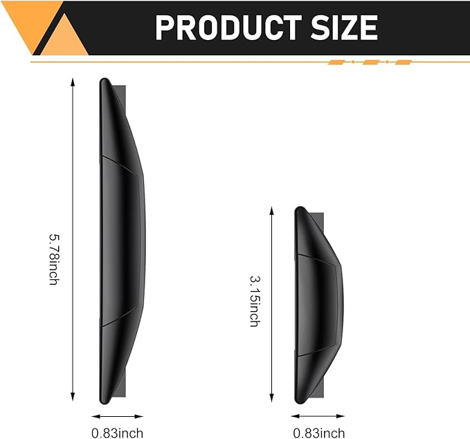 4 PCS Car Door Bumper Protectors, Anti-Collision SRS Cushioning Strip, High Elasticity Waterproof Guard Sticker, Universal Self-Adhesive Protector Trim for Car Door Rearview Mirror (Black)