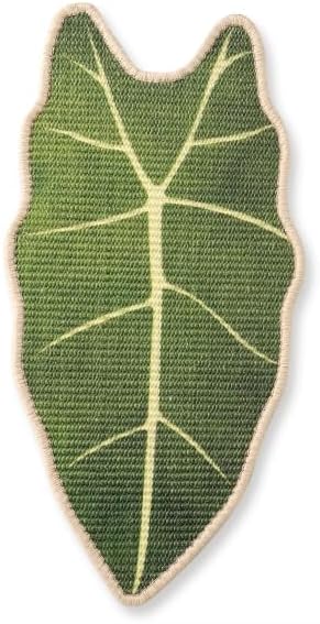Premium Natural Sisal Botanical Leaf Cat Scratcher Mat, Extra Large Leaf-Shaped for Wall & Floor, Indoor Jungle Decor, Furniture Protector, Durable Cat Scratcher with Stylish Leaf Design (Velvet taro)
