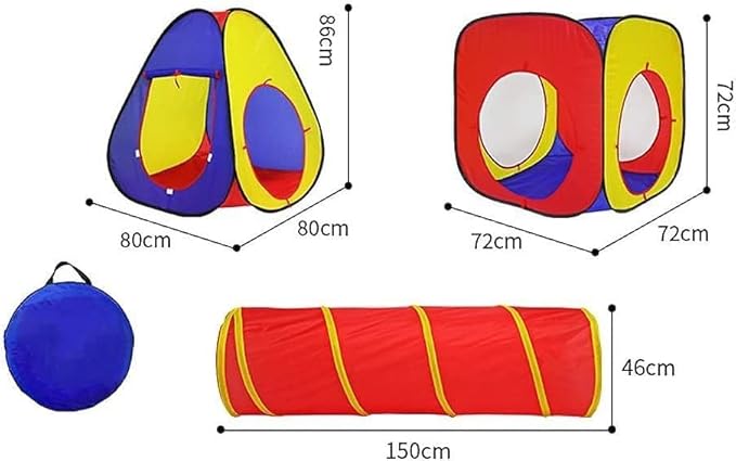 Tunnel and Pop Up Ball Pit Tent with 50 Balls for Your Dog, Pig, or Other Small Pet