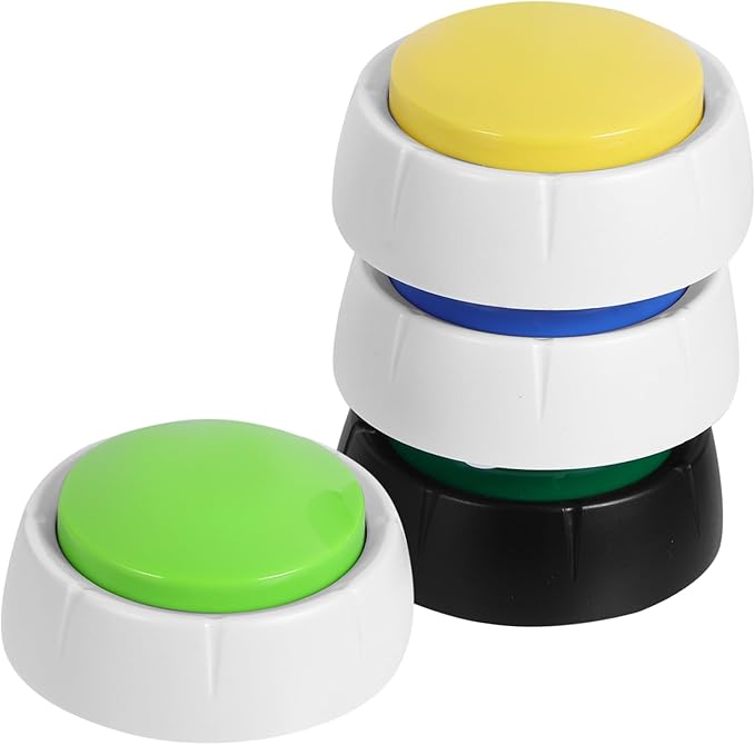 Milisten 4pcs Interactive Dog Communication Buttons Recording Push Buttons for Pet Training Fun Talking for Dogs for Reducing Boredom