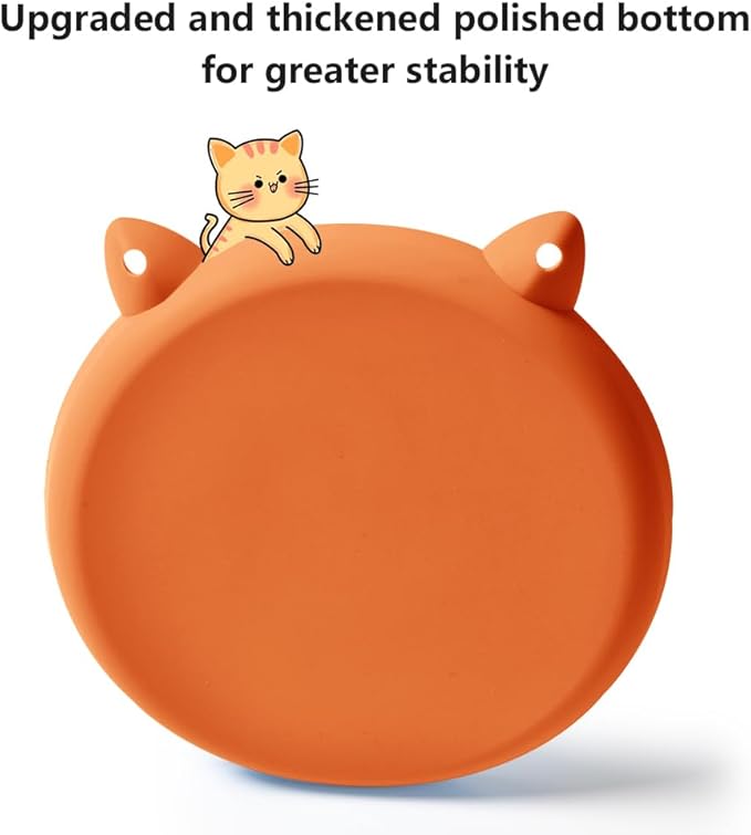 2Pcs Silicone Slow Feeder Cat Bowl,Puzzle Feeder,Interactive Toys,Slow Feeding cat Bowl Suitable for All Dry and Wet Foods,Easy to Clean Silicone Bowls (Green and Blue)