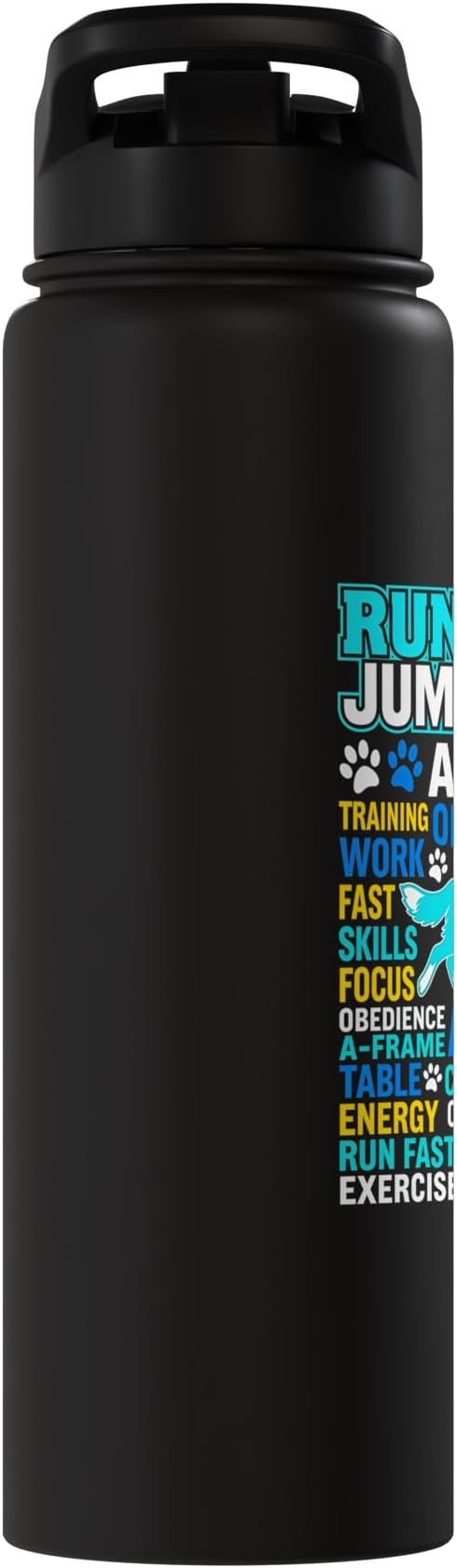 Run Weave Jump Tunnel Dog Agility Stainless Steel Insulated Water Bottle