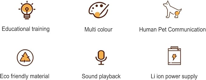 Dog Communication Buttons Dog Talking Speech Buttons 6PCS Recordable Pet Training Buzzers Set with 6 Colors Rechargeable for Interactive Fun and Bonding