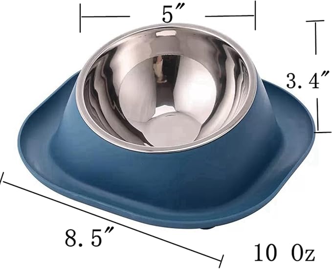 No Spill Cat Bowl Ant Proof Cat Dish for Kitten Pet Dog Small Animals Orange S