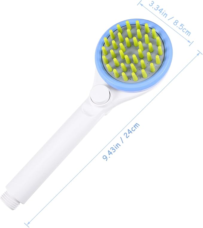 VICASKY Dog Shower Combing Sprayer with Hose Powerful Full Coverage Pet Shower Rinse Brush for Puppies Durable Abs Material Pet Bathing Tool Easy Water Saving Grooming Accessory