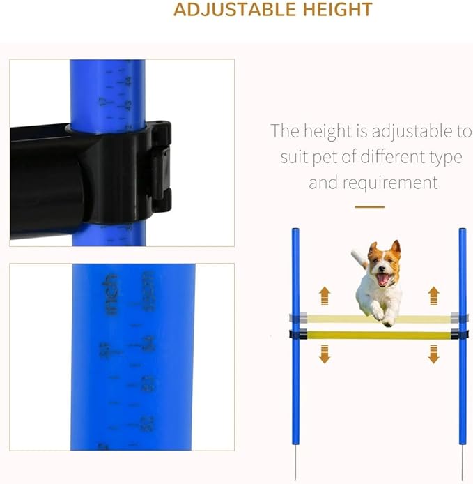Backyard Dog Agility Training Kit Obstacle Course Equipment Jumps Tunnel