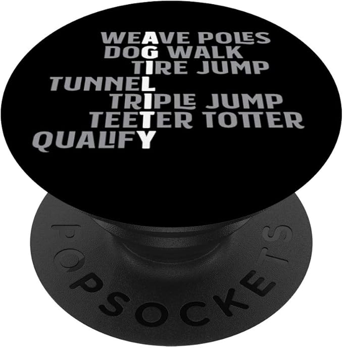 Canine Agility Acrostic Poem Gift For Dog Agility Handler PopSockets Grip and Stand for Phones and Tablets