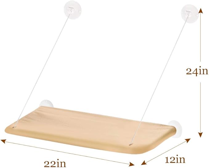 Cat Window Perch,Cat Hammock Window Seat Bed Space Saving Design 360° Sunbath Holds Up to 50lbs for Any Cats Size