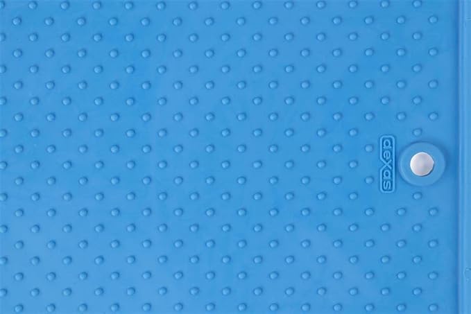 Dexas Pets Grippmat Flexible Non-Slip Pet Placemat/Spill Catcher for Dog Bowls and Cat Bowls, 13 by 19 Inches, Pro Blue