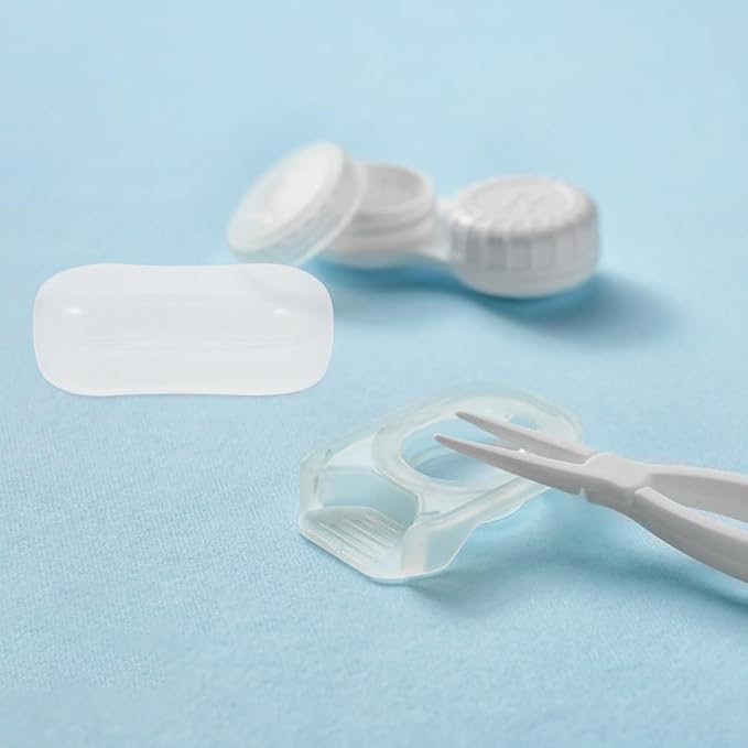 HEALLILY 20Pcs Dog Finger Toothbrush Storage Box Portable Transparent Case Compact Design Easy Carry Pet Dental Care Organizer
