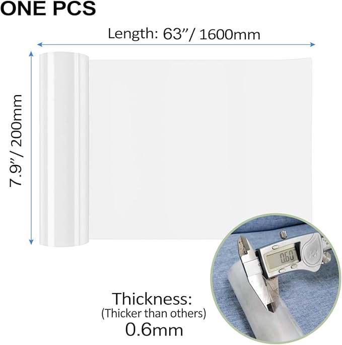 KEBE Door Scratch Protector, Protect Your Furniture Wall with Clear Premium Heavy Duty Door Cover Scratch Shield Guard for Dog Cat Scratching,63 in X 7.9 in
