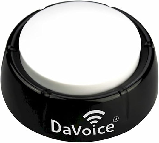 DaVoice Dog Buttons for Communication, Recordable Button for a Cat Dog Talking Button Set, Dog Communication Buttons, Dog Command Buttons Pet Buttons for Talking Speaking Push Buttons to Talk (White)