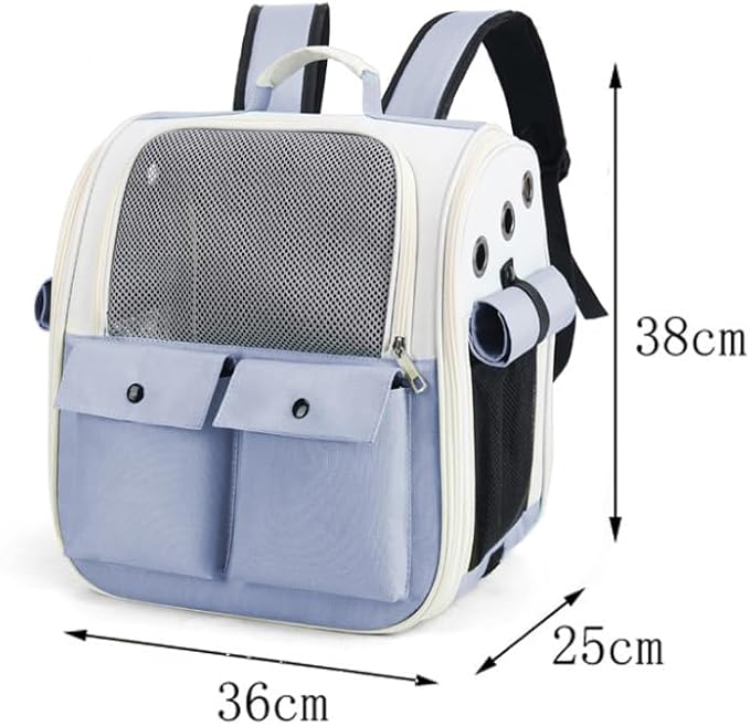 Cat Backpack Carrier, Designed for Cats and Small Dogs Small Animal Pet Backpack Carrier, Breathable Foldable Lightweight Comfort, Shoulder Pet Backpack (Pink)