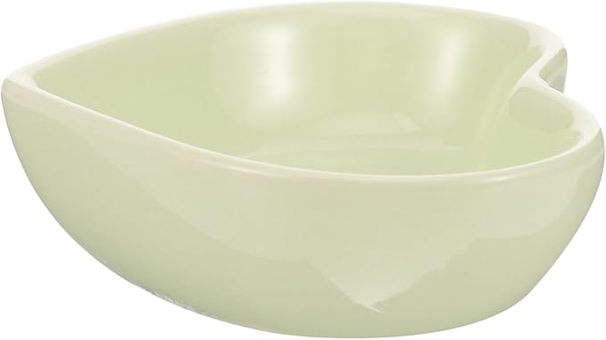 UKCOCO Ceramic Heart-Shaped Hamster Bowl Non-Spill Pet Food Dish for Animals for Chinchillas and Mice and Ceramic Design for Dry and Fresh Food
