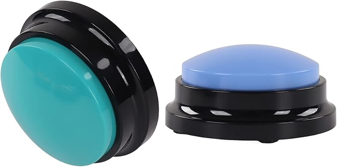 Sanpyl Dog Buttons for Communication, Voice Recording Buttons 30 Seconds Record Pet Training Buzzer, Dog Talking Set 4 Packs, Easy to Press, Funny Dog Cat Pet Training