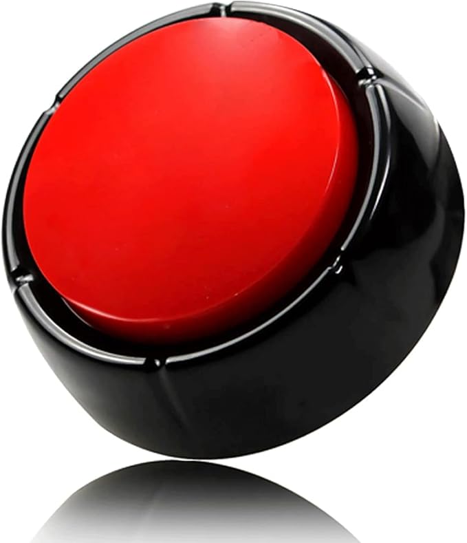 Recordable Talking Button, Dog Buttons for Communication Pet Training Buzzer, 30 Seconds Record & Playback, Funny Record Buttons for Pet, Classroom, Office, Home