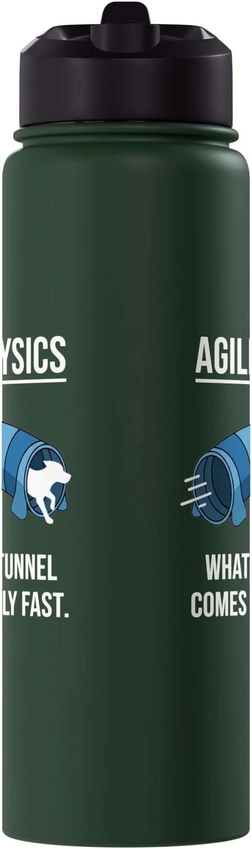 Dog Agility Physics, What Goes In Tunnel Comes Out Really Stainless Steel Insulated Water Bottle