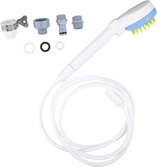 Milisten Eco Friendly Pet Shower Sprayer with Hose Multifunctional Dog Bath Brush for Massage Shampoo Saving Handheld Sprinkler Suitable for Long Haired Dogs and Cats