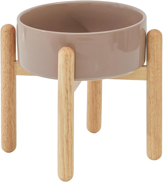 Havniva 8.3inch Ceramic Raised Dog Bowl with Stand, Elevated Dog Bowls for Large Breed Dog Food and Water Bowl Non-Slip Dog Dish Large Capacity Feeding Pet Water Bowl