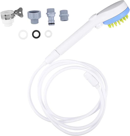 Portable Pet Shower Sprayer with Hose Handheld Dog Bath Brush with Massage Function Efficient Water Saving Puppy Grooming Tool for Easy Bathing and Rinsing