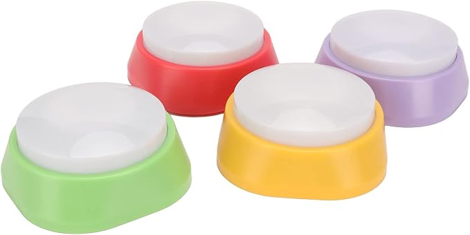 Dog Buttons Talk, Dog Talking Buttons Dog Communication Pet Training Press Buzzer 4 Pcs Voice Recording for Pet Interactive Training