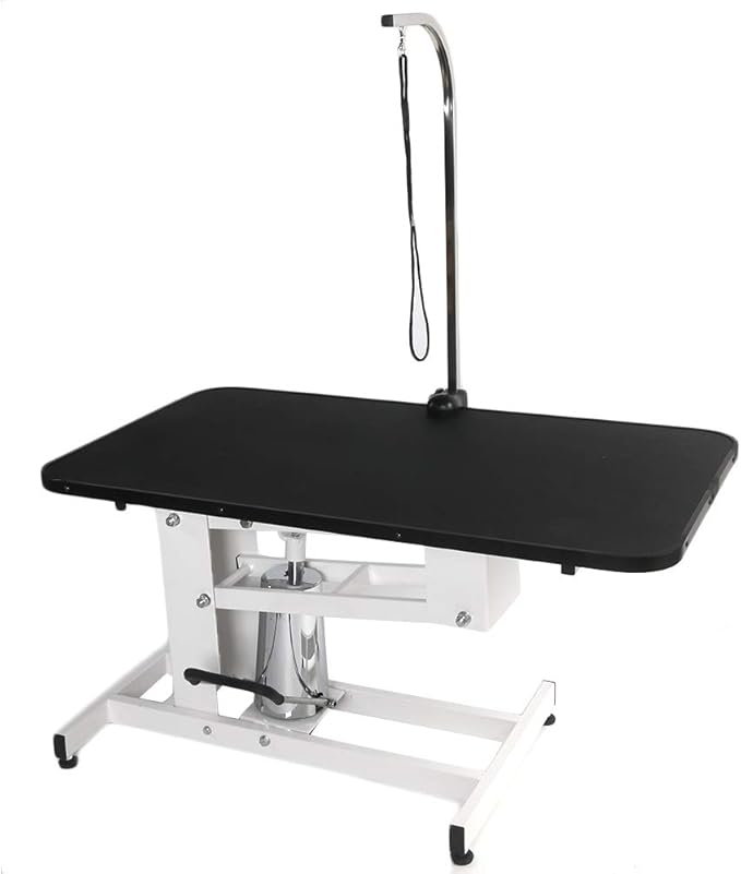 Bonnlo 42.5 inch Hydraulic Dog Grooming Table, Professional Heavy Duty Grooming Table for Dogs, Trimming Table Drying Table w/Arm/Noose