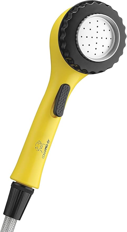 CONAIRPRO Dog & Cat Deluxe Indoor/Outdoor Pet Washer, Dog Shower Attachment with Dual Connectors to Easily Attach, Soft Rubber Massage Fingers, Dual Spray Modes