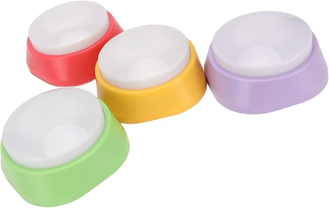 Dog Buttons Talk, Dog Talking Buttons Dog Communication Pet Training Press Buzzer 4 Pcs Voice Recording for Pet Interactive Training