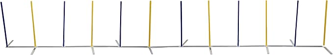ActiveDogs Agility Above Ground Weave Poles - Outdoor Dog Obstacle Agility Training Exercise Equipment (Competition Weave Pole System - 12 Pole)