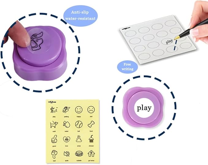 Recordable Dog Button Talking Button Communication Through Word Set of 4