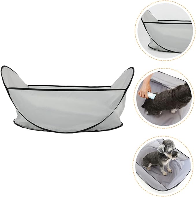 Pet Shearing Bib Foldable Dog Haircut Apron Washable Hair Catcher for Grooming and Hair Collecting at Home 27.55X17.71X14.96In