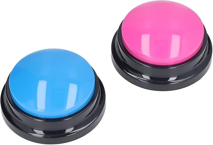 RiToEasysports Dog Buttons, Easy Operation Communication Training Tool, Talking Buttons for Dogs, 3 Pack Pink Purple for Pet Owners Trainers and Communication Needs