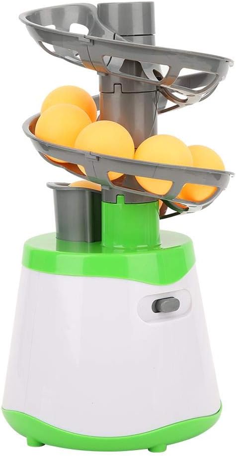 Vbestlife Automatic Machine for Beginners, 10 Balls Table Tennis Trainer Balls Launcher Training Machine Table Tennis Robot for Beginners Training