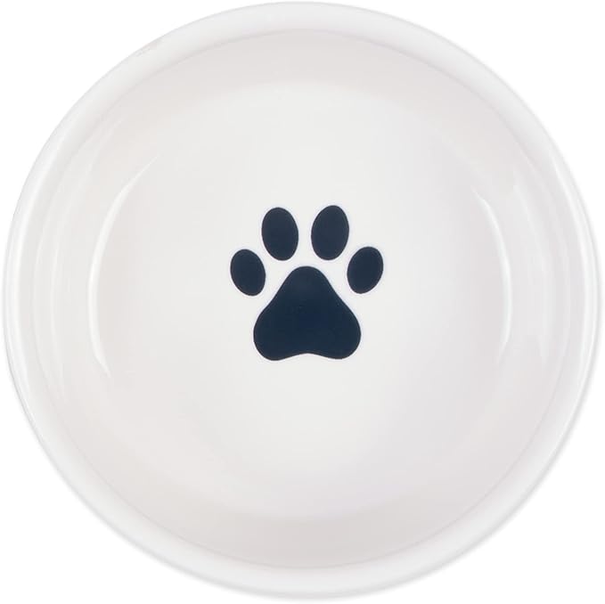 Bone Dry Ceramic Pet Silhouette Collection, Small Set, 4.25x2, Navy, Cat's Meow, 2 Piece (Pack of 2)
