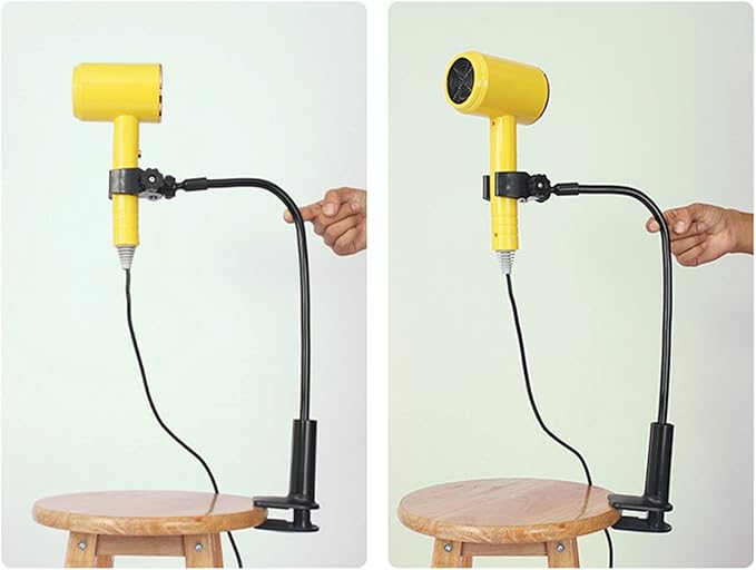 hejhncii Dog Grooming Table Hair Dryer Arm Clamp Blow Dryer Stand Holder With 360Degree Neck Hands-free Pet Grooming Accessories Pet Hair Dryer Holder Hands-free