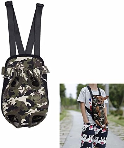 Pet Dog Carrier Backpack Mesh Camouflage Outdoor Travel Products Breathable Shoulder Handle Bags for Small Dog Cats (M, Camouflage)