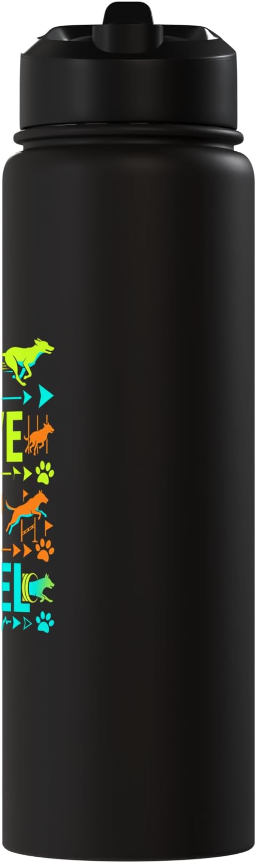 Run Weave Jump Tunnel Dog Agility Stainless Steel Insulated Water Bottle