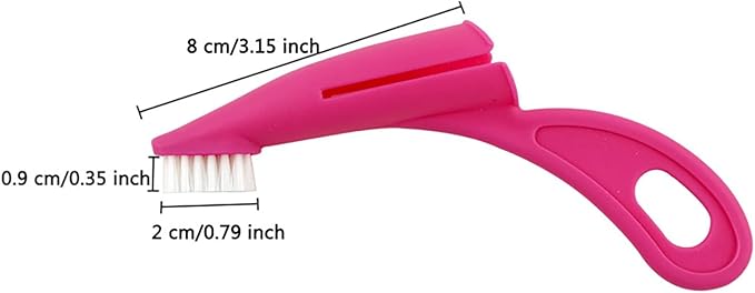 Dog Toothbrush, Tooth Brushing Kit for Dog Teeth Cleaning - Dental Care for Puppies, Cats & Small Pets, Nylon Remove Ergonomic Dog Finger Toothbrush (Red)