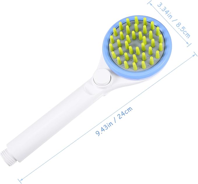Portable Dog Shower Sprayer with Hose Abs Material Handheld Pet Bath Brush for Grooming Water Saving Puppy Shower Sprinkler Suitable for Long Haired Dogs and Cats