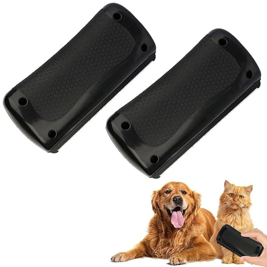 2026 New Deshedding Brush For Dogs, Cats & Horses, Pet Hair Remover Comb for Shedding, Cat and Dog Grooming Brush, Pet Hair Removal Tool for Matted, Loose Hairs (Black*2)