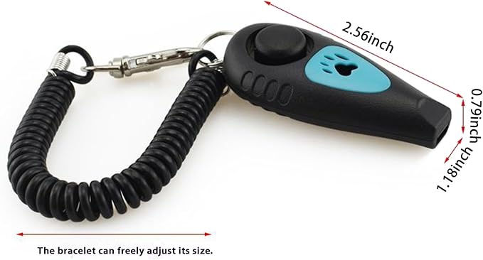 URBEST Dog Training Clickers and Whistle in One, Pet Training Clicker for Dog Cats Puppy Birds Horses (4)