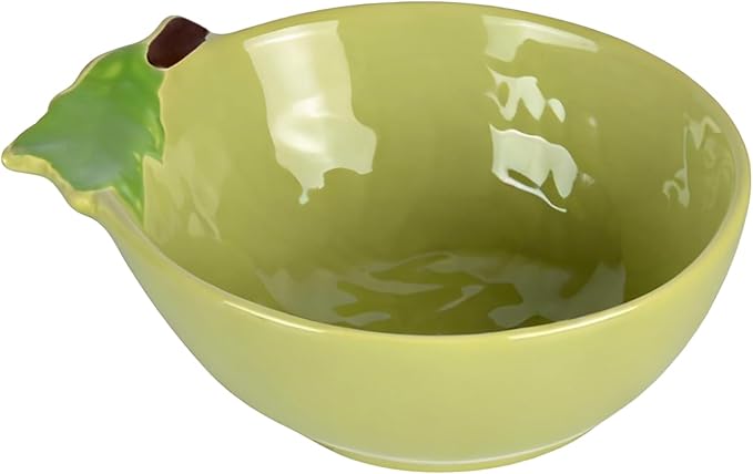 Small Guinea Pig Food Bowl Cute Ceramic Hamster Water Bowl Ferret Rat Chinchilla Rabbit Feeding Dish Young Animal Feeder (Avocado Green)