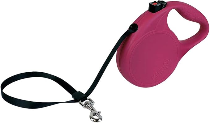 Alcott Kong Retractable Trail, Medium, Fuschia, 16' Long