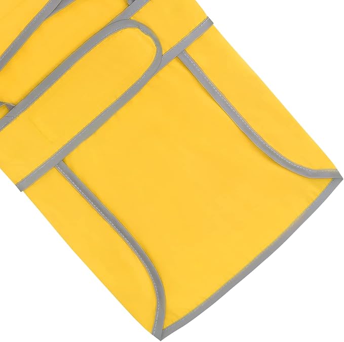 HDE Dog Raincoat with Clear Hood Rain Jacket Poncho for Small Medium Large Dogs Yellow - S