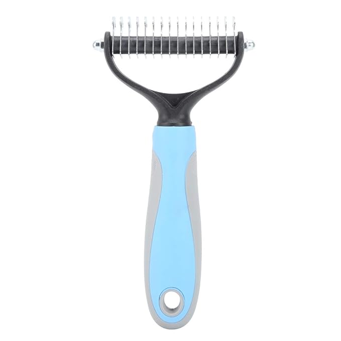 Undercoat Rake for Dogs Deshedding Brush Removal Comb for Pet Dog Cat Fur Knot Cutter Grooming Tool Detangling Dematting Long S 283X180mm